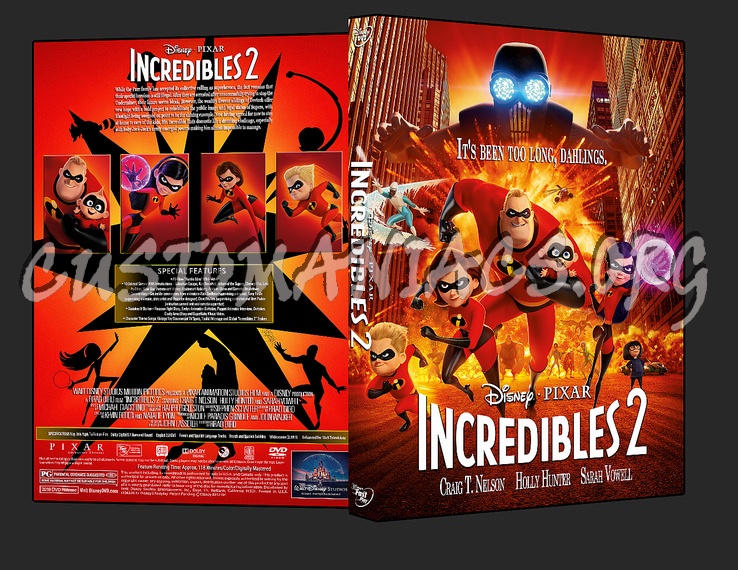 Incredibles 2 dvd cover