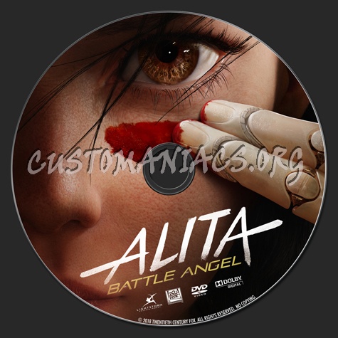 Alita: Battle Angel dvd label