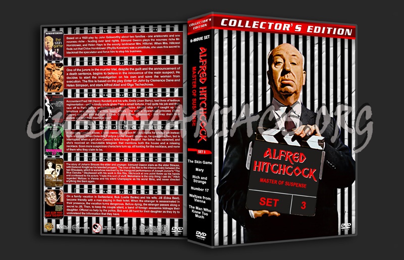 Alfred Hitchcock: Master of Suspense - Set 3 dvd cover