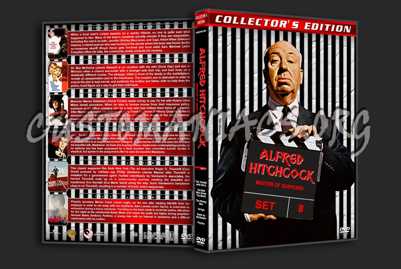 Alfred Hitchcock: Master of Suspense - Set 8 dvd cover