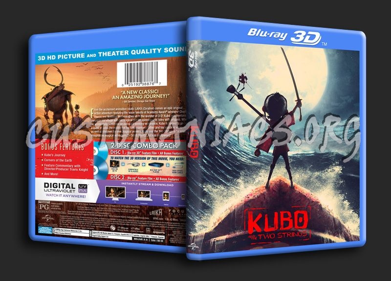 Kubo and the Two Strings 3D blu-ray cover