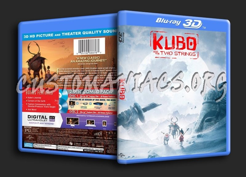 Kubo and the Two Strings 3D blu-ray cover