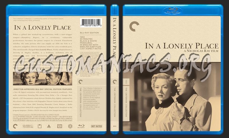 810 - In A Lonely Place blu-ray cover