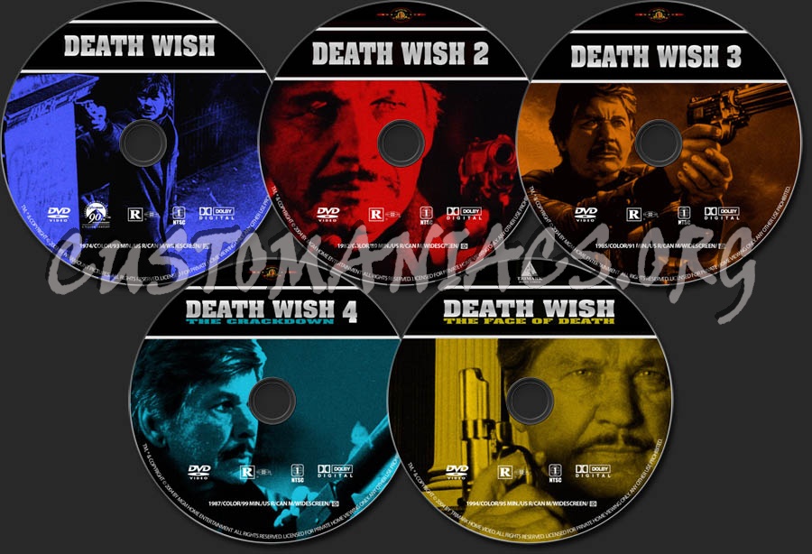 Death Wish 1-5 dvd label