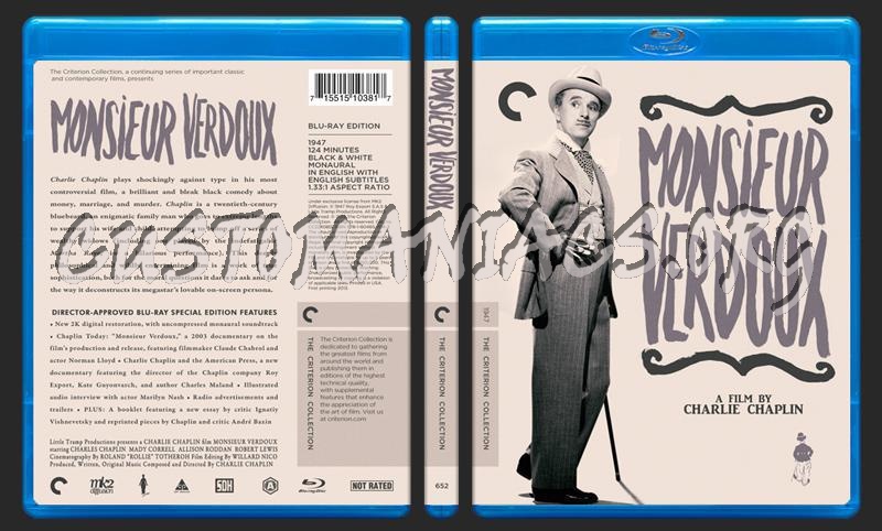 652 - Monsieur Verdoux blu-ray cover