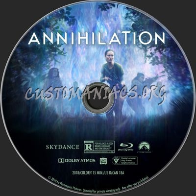 Annihilation blu-ray label