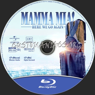 Mamma Mia! Here We Go Again blu-ray label