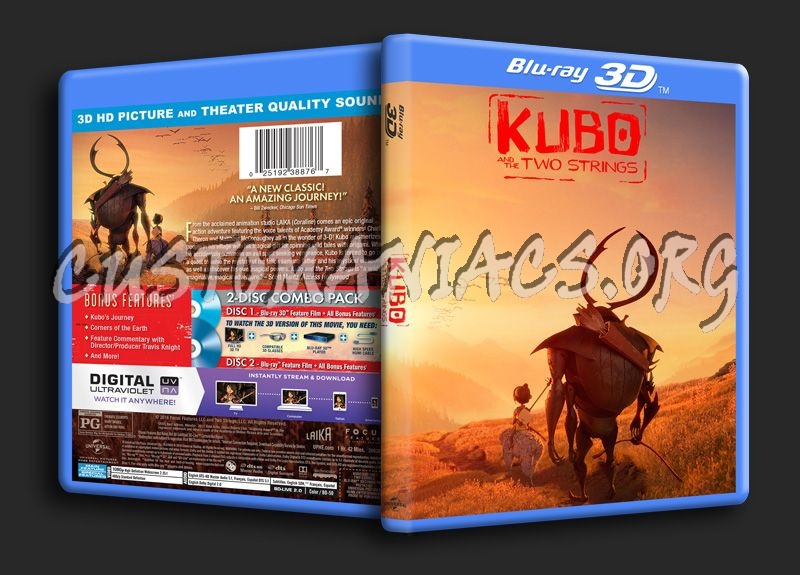 Kubo and the Two Strings 3D blu-ray cover