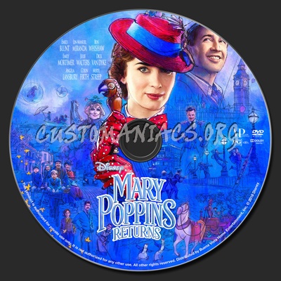 Mary Poppins Returns dvd label