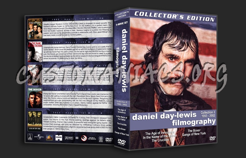 Daniel Day Lewis Filmography - Collection 3 (1993-2002) dvd cover