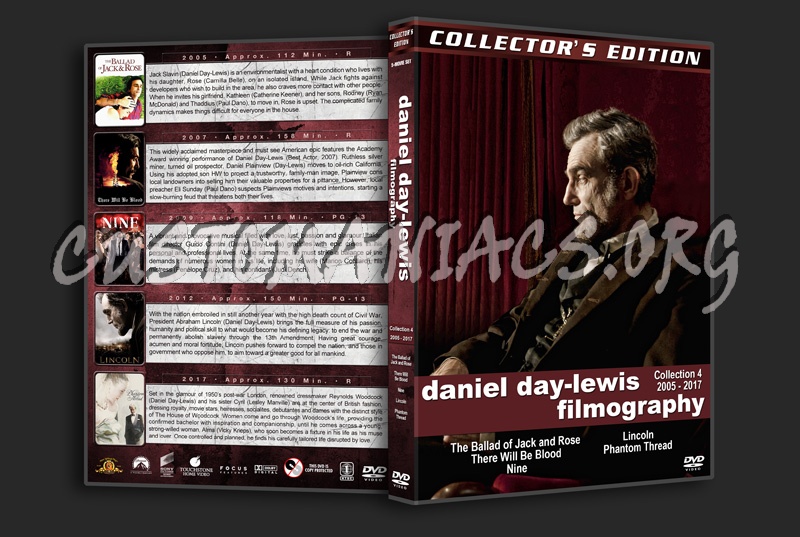 Daniel Day Lewis Filmography - Collection 4 (2005-2017) dvd cover