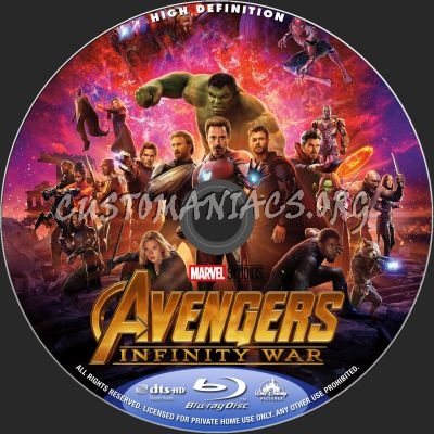 The Avengers - Infinity War blu-ray label