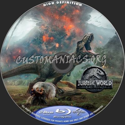 Jurassic World - Fallen Kingdom blu-ray label