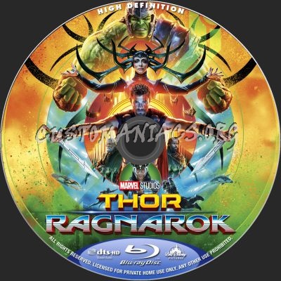 Thor Ragnarok blu-ray label