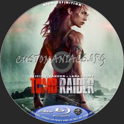 Tomb Raider (2018) blu-ray label