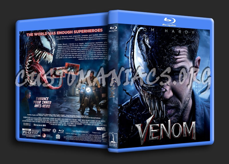 Venom (2018) dvd cover