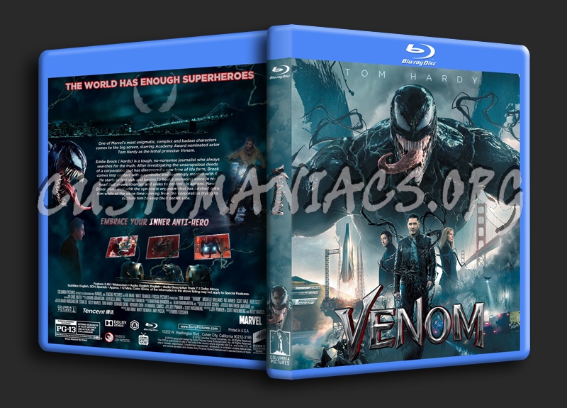 Venom (2018) dvd cover