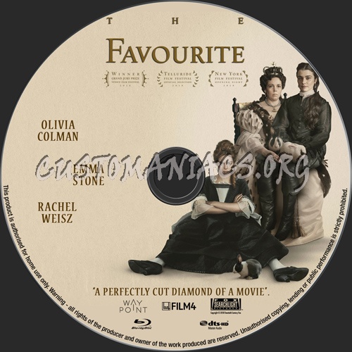 The Favourite blu-ray label
