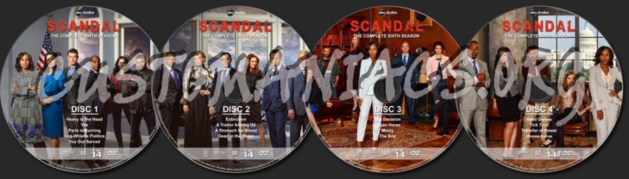 Scandal - Season 6 dvd label