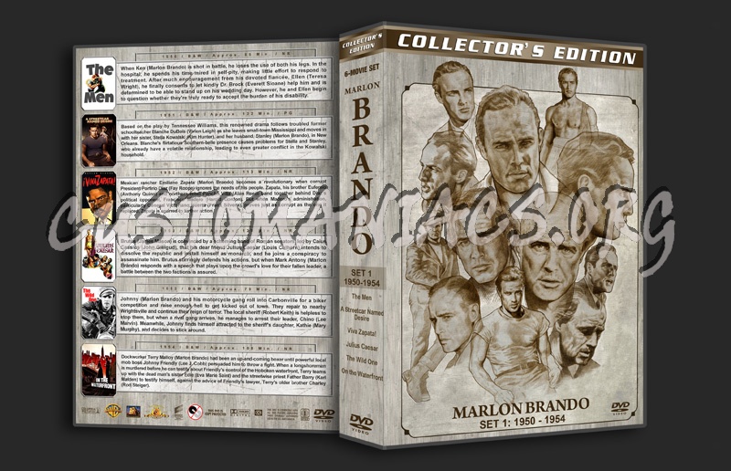 Marlon Brando Filmography - Set 1 (1950-1954) dvd cover