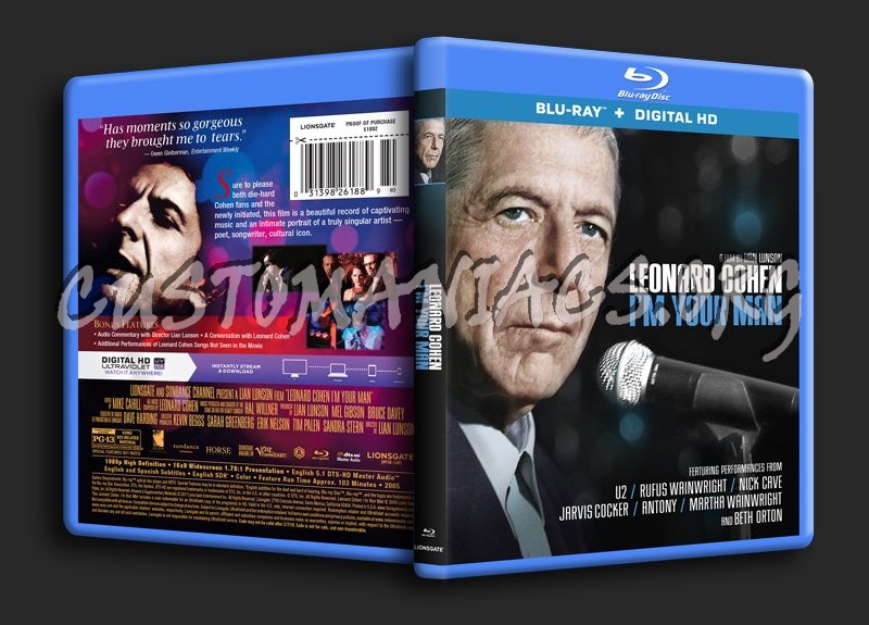Leonard Cohen I'm Your Man blu-ray cover