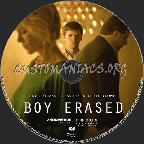 Boy Erased dvd label