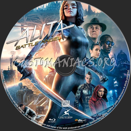 Alita Battle Angel blu-ray label