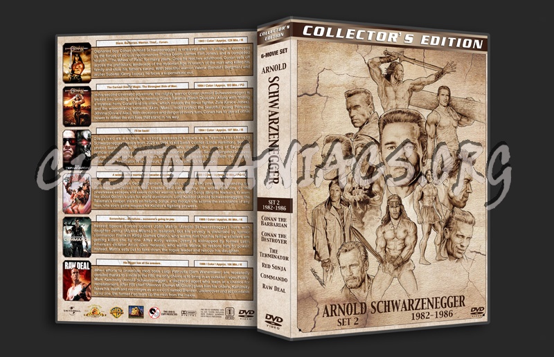 Arnold Schwarzenegger Filmography - Set 2 (1982-1986) dvd cover