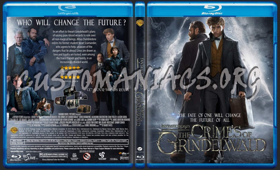 Fantastic Beasts The Crimes Of Grindelwald blu-ray cover