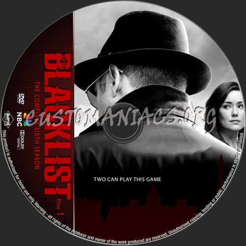 The Blacklist Season 6 dvd label