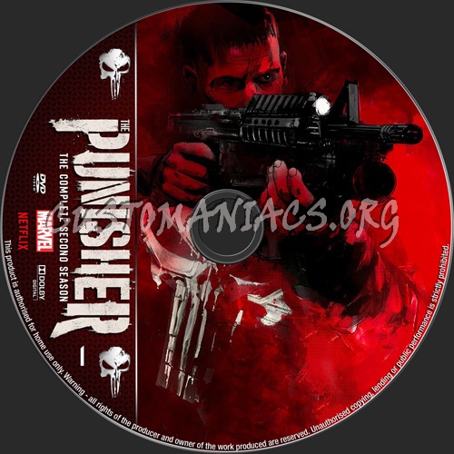 The Punisher Season 2 dvd label