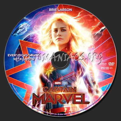 Captain Marvel dvd label