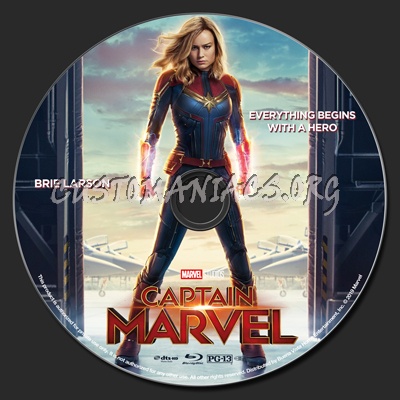 Captain Marvel blu-ray label