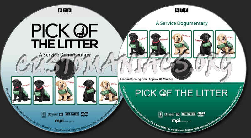 Pick of the Litter dvd label