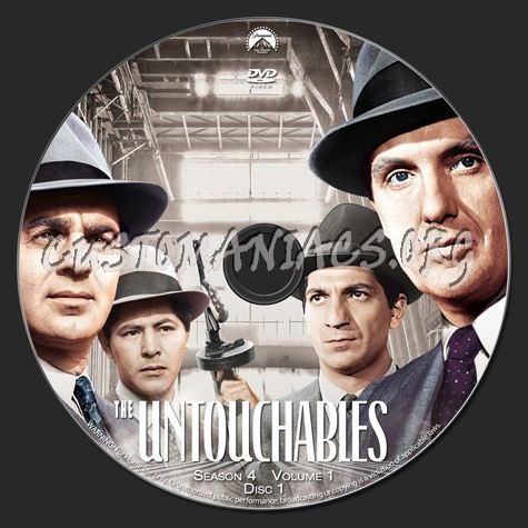 The Untouchables Season 4 Volume 1 dvd label