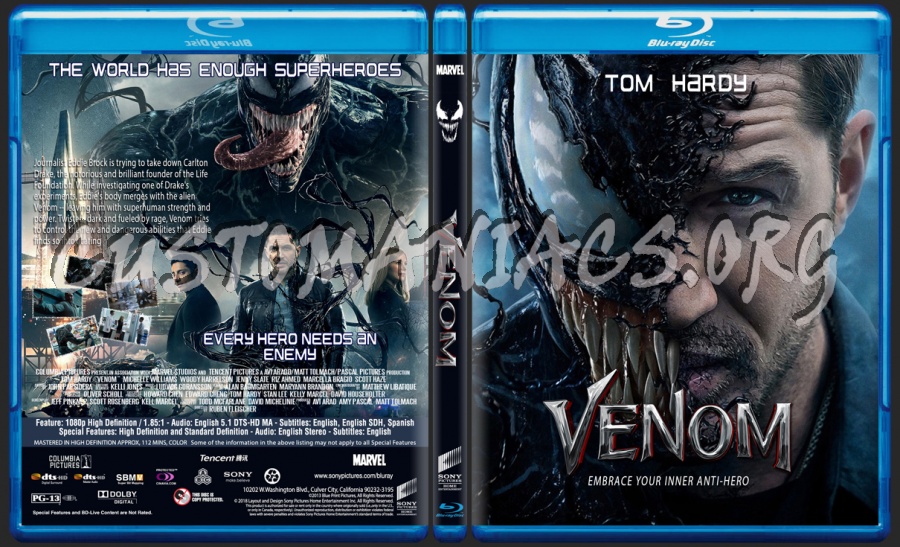 Venom blu-ray cover