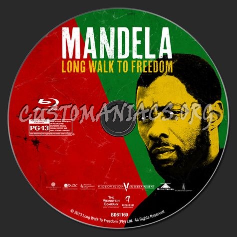 Mandela Long Walk To Freedom blu-ray label