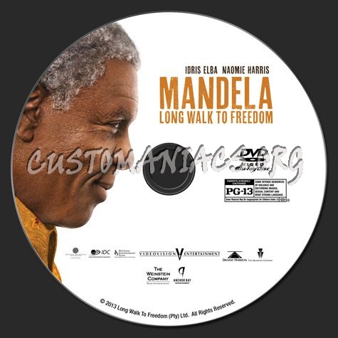 Mandela Long Walk To Freedom dvd label