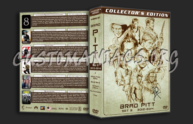 Brad Pitt Filmography - Set 8 (20122014) dvd cover