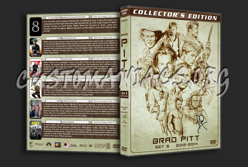 Brad Pitt Filmography - Set 8 (20122014) dvd cover