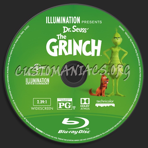 The Grinch (2018) Blu-ray + 3D & 4k blu-ray label