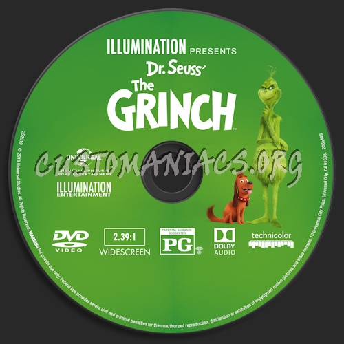 The Grinch (2018) dvd label