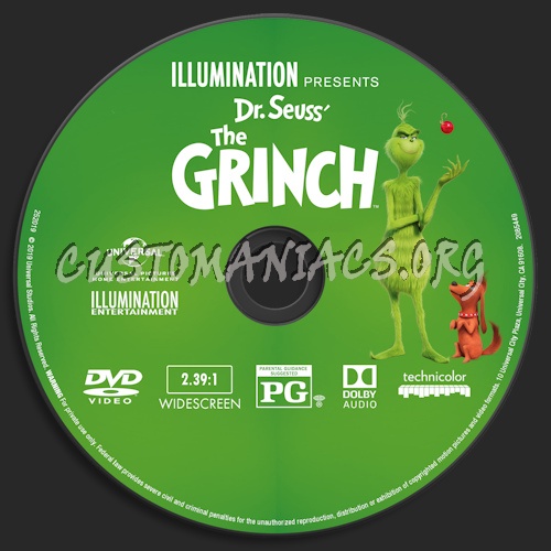 The Grinch (2018) dvd label