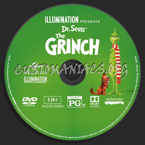The Grinch (2018) dvd label