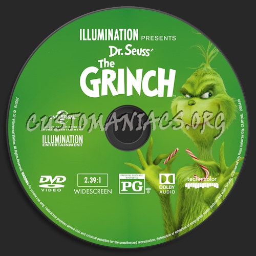 The Grinch (2018) dvd label