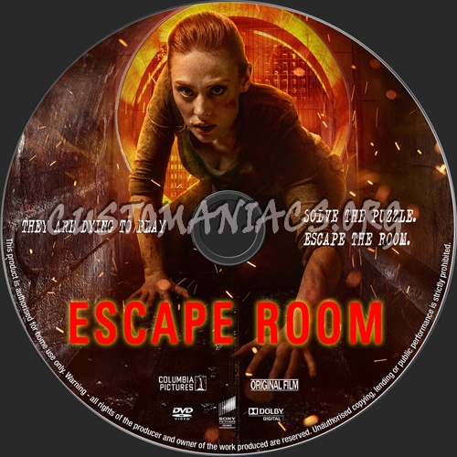 Escape Room 2019 dvd label