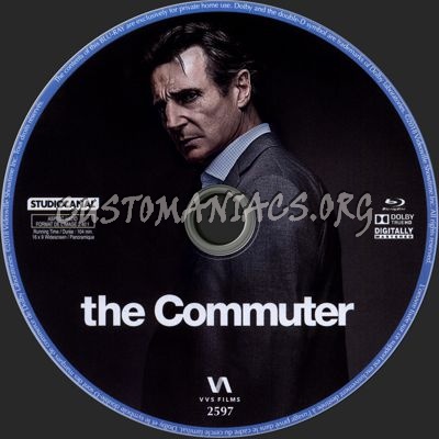 The Commuter blu-ray label
