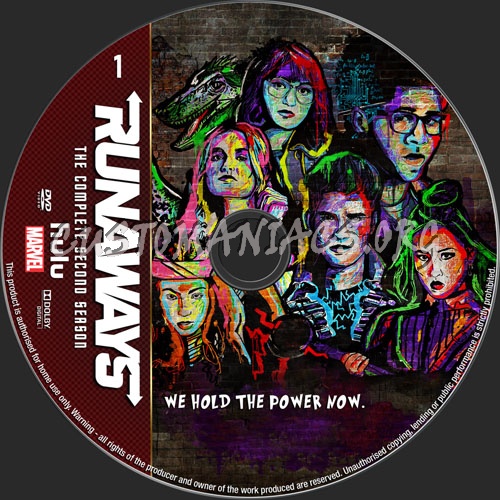 Runaways Season 2 dvd label
