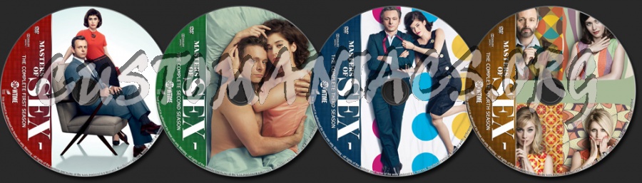 Masters Of Sex Seasons 1-4 dvd label