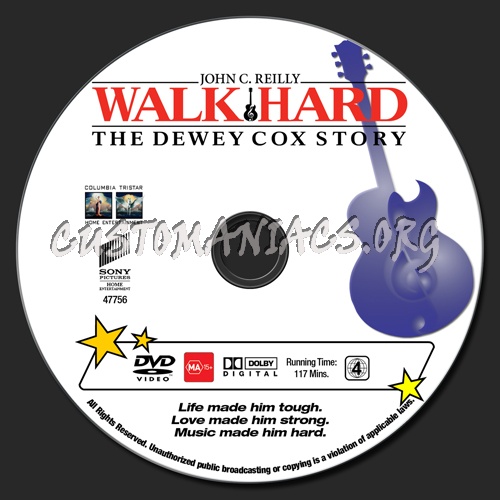 Walk Hard : The Dewey Cox Story dvd label